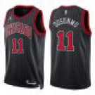 Bulls #11 Ayo Dosunmu Black Stripes
