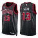 Bulls #13 Joakim Noah Black Stripes