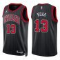 Bulls #13 Joakim Noah Black Stripes