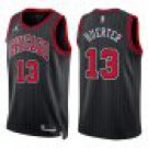 Bulls #13 Kevin Huerter Black Stripes