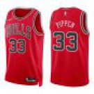 Bulls #33 Scottie Pippen Red