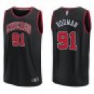 Bulls #91 Dennis Rodman Black