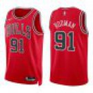 Bulls #91 Dennis Rodman Red