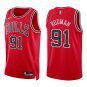 Bulls #91 Dennis Rodman Red