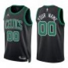 Celtics #00 Custom Name And Number Black Statement