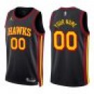 Hawks #00 Custom Name And Number Black