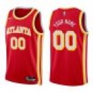 Hawks #00 Custom Name And Number Red
