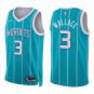 Hornets #3 Gerald Wallace Teal Stripes