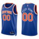 Knicks #00 Custom Name And Number Royal Blue