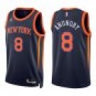 Knicks #8 OG Anunoby Navy