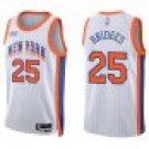 Knicks #25 Mikal Bridges White City