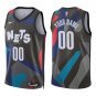 Nets #00 Custom Name And Number Black City