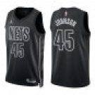 Nets #45 Keon Johnson Black Statement