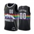 Nuggets #00 Custom Name And Number Black Rainbow