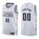 Nuggets #00 Custom Name And Number White City