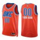 Thunder #00 Custom Name And Number Orange
