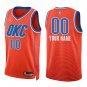 Thunder #00 Custom Name And Number Orange