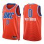 Thunder #0 Russell Westbrook Orange