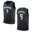Timberwolves #5 Anthony Edwards Black Throwback