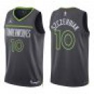 Timberwolves #10 Wally Szczerbiak Black Statement