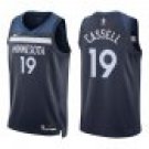 Timberwolves #19 Sam Cassell Navy