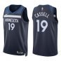 Timberwolves #19 Sam Cassell Navy