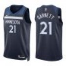 Timberwolves #21 Kevin Garnett Navy