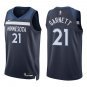 Timberwolves #21 Kevin Garnett Navy