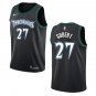 Timberwolves #27 Rudy Gobert Black Throwback