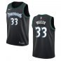 Timberwolves #33 Leonard Miller Black Throwback