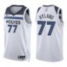 Timberwolves #77 Bones Hyland White