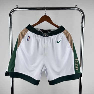 Boston Celtics White Basketball Shorts