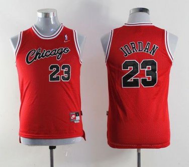 Bulls #23 Michael Jordan Red Throwback Stitched