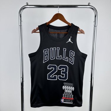 Chicago Bulls Basketball #0 Michael Jordan Black Swingman Player