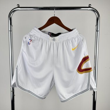 Cleveland Cavaliers White Basketball Shorts