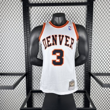 Denver Nuggets Basketball #3 Allen Iverson White Swingman Player