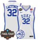 Duke Blue Devils 2025 #32 Christian Laettner White Swingman Player