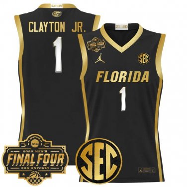 Florida Gators 2025 #1 Walter Clayton Jr. Black Gold Swingman Player