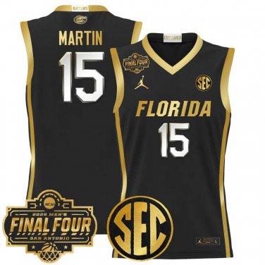 Florida Gators 2025 #15 Alijah Martin Black Gold Swingman Player