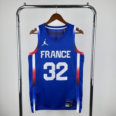 France #32 Victor Wembanyama Blue Swingman Player