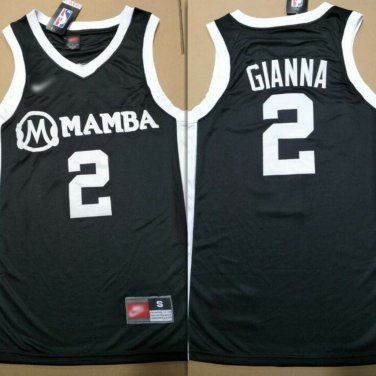 Gianna Bryant Mamba #2 Basketball  White Black S-3XL