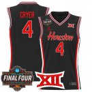 Houston Cougars 2025 #4  L.J. Cryer Black Swingman Player