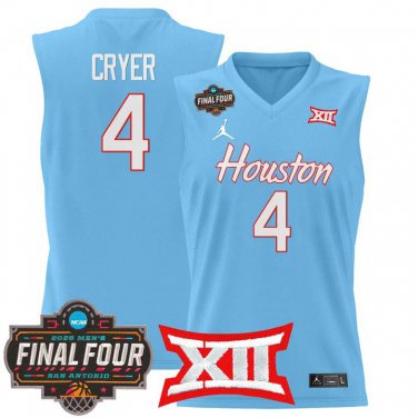 Houston Cougars 2025 #4  L.J. Cryer Blue Swingman Player