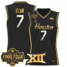 Houston Cougars 2025 #7 Milos Uzan Black Gold Swingman Player