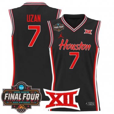 Houston Cougars 2025 #7 Milos Uzan Black Swingman Player