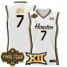 Houston Cougars 2025 #7 Milos Uzan White Gold Swingman Player