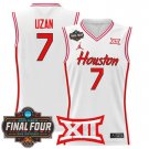 Houston Cougars 2025 #7 Milos Uzan White Swingman Player
