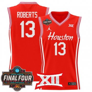 Houston Cougars 2025 #13 J'Wan Roberts Red Swingman Player