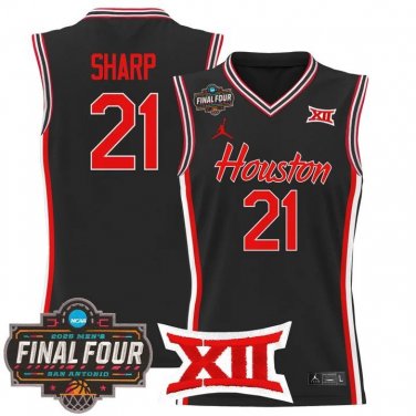 Houston Cougars 2025 #21 Emanuel Sharp Black Swingman Player
