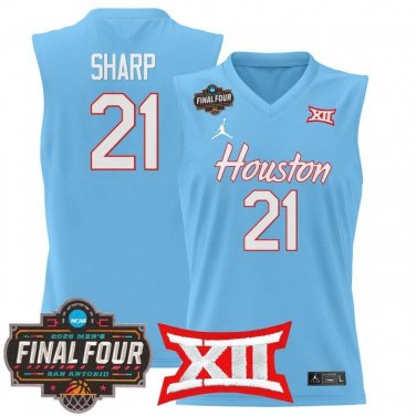 Houston Cougars 2025 #21 Emanuel Sharp Blue  Swingman Player